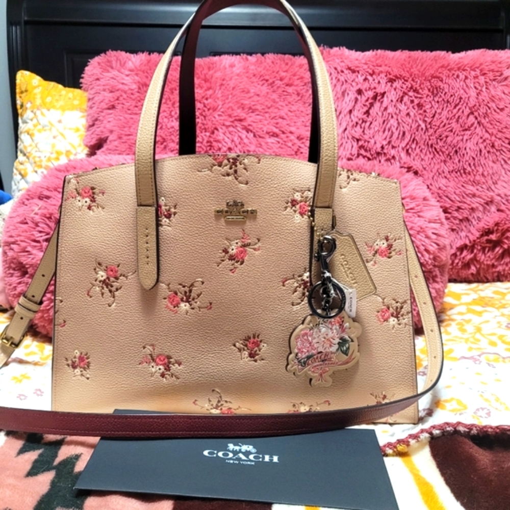 Coach Charlie Carryall in Floral Bouquet